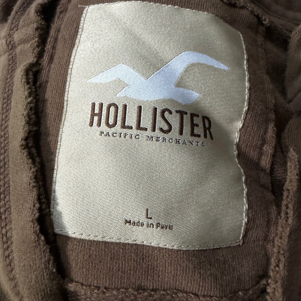 RARE Hollister Y2K Teal Brown So Cal Graphic Pullover Hoodie Sweatshirt Size L - Picture 3 of 5